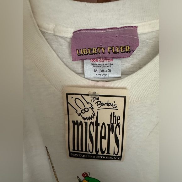 Jim Benton’s The Misters Mr Fisherman T Shirt M Liberty Flyer Oneita - Picture 2 of 4